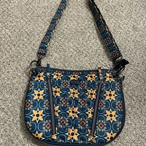 Lug Blue and Yellow Patterned Women's Bag